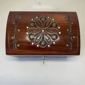 Beautiful Decorative Wooden Storage Box with Locking Key Made in Poland.